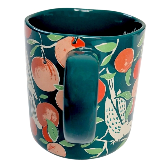 Opal House Wild & Free Mug Green Orange Birds Fruit Branches Stoneware 16 oz - Picture 4 of 7